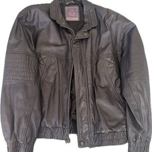 Vintage black leather jacket